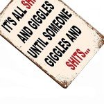 Funny Metal Tin Signs For Bathroom Garage Man Cave Bar Accessories Personalized Signs Home Sign Wall Decor Stuff Art Decorations Men Gifts Outdoor 8x12 Inch