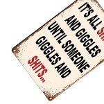 Funny Metal Tin Signs For Bathroom Garage Man Cave Bar Accessories Personalized Signs Home Sign Wall Decor Stuff Art Decorations Men Gifts Outdoor 8x12 Inch