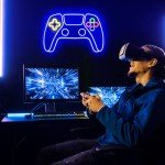 Kavaas Gamer Neon Sign, Neon Controller Sign for Gaming Room Decor - Gaming Neon Sign for Teen Boys Room Decor - Best Gamer Gifts for Teenage Boys, Kids