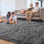 PAGISOFE Grey Fluffy Rugs for Bedroom 4x6 Area Rug Shag Rug for Kids Room Furry Carpet Modern Living Room Rug Soft Shaggy Boys Rug Fuzzy Throw Rugs for Home Decor Aesthetic, Dorm Nursery Gray
