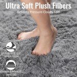 PAGISOFE Grey Fluffy Rugs for Bedroom 4x6 Area Rug Shag Rug for Kids Room Furry Carpet Modern Living Room Rug Soft Shaggy Boys Rug Fuzzy Throw Rugs for Home Decor Aesthetic, Dorm Nursery Gray