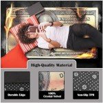 DVKKHD Money Area Rug 4x6 Burning 100 Dollar Bill Living Room Rugs Non Skid Modern Carpet for Bedroom Cash Art Cool Rugs for Room Decorations Office Entryway Dining Room Washable Carpet 47”x71”