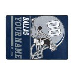 DFVHBC Dallas Custom Football Rug Add Any Name Number Personalized Welcome Decorative, Men Movement Rug