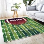 kksme Large Area Rug Carpet Floor Washable Mats Rugs 5'x6' for Living Room Bedroom Home Decor American Football Rugby