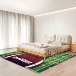 kksme Large Area Rug Carpet Floor Washable Mats Rugs 5'x6' for Living Room Bedroom Home Decor American Football Rugby
