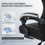 GTPLAYER Ergonomic Gaming Chair with Footrest and Support