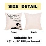 FBCOO Farmhouse Quote Decorative Throw Pillow Cover, Wayne Gretzky Funny Michael Scott Cushion Case Decor Sign, Seasonal Home Square Pillowcase Sofa Couch Decoration 18x18 for The Office TV Show Lover
