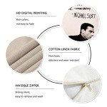 FBCOO Farmhouse Quote Decorative Throw Pillow Cover, Wayne Gretzky Funny Michael Scott Cushion Case Decor Sign, Seasonal Home Square Pillowcase Sofa Couch Decoration 18x18 for The Office TV Show Lover