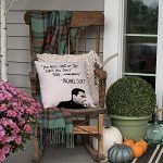 FBCOO Farmhouse Quote Decorative Throw Pillow Cover, Wayne Gretzky Funny Michael Scott Cushion Case Decor Sign, Seasonal Home Square Pillowcase Sofa Couch Decoration 18x18 for The Office TV Show Lover