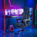 Homall Ergonomic Gaming Chair with Footrest & Massage