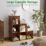 C&AHOME Cube Storage Organizer, 6-Cube Shelves Units, Closet Cabinet, DIY Plastic Modular Book Shelf, Ideal for Bedroom, Living Room, Office, 36.6" L x 12.4" W x 36.6" H Cocoa UPCS06C