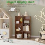 C&AHOME Cube Storage Organizer, 6-Cube Shelves Units, Closet Cabinet, DIY Plastic Modular Book Shelf, Ideal for Bedroom, Living Room, Office, 36.6" L x 12.4" W x 36.6" H Cocoa UPCS06C