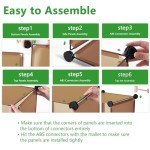 C&AHOME Cube Storage Organizer, 6-Cube Shelves Units, Closet Cabinet, DIY Plastic Modular Book Shelf, Ideal for Bedroom, Living Room, Office, 36.6" L x 12.4" W x 36.6" H Cocoa UPCS06C