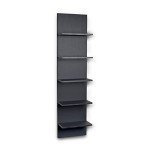 Danya B. Decorative Wall Mount Vertical Shelving Unit – Modern Column Shelves (Black)