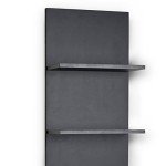 Danya B. Decorative Wall Mount Vertical Shelving Unit – Modern Column Shelves (Black)