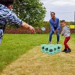 Juegoal Yard Pong Glow in Dark, Outdoor Giant Games Game Set with Noctilucent Buckets & Balls, Including 12 4 Cup Throwing for Beach, Camping, Lawn and Backyard