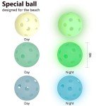 Juegoal Yard Pong Glow in Dark, Outdoor Giant Games Game Set with Noctilucent Buckets & Balls, Including 12 4 Cup Throwing for Beach, Camping, Lawn and Backyard