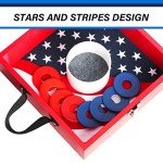 Outdoor Games Wooden Washer Toss Game with 8 Washers Board Games