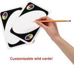 Mattel Games ​Giant UNO Card Game for Kids, Adults & Family Night, Oversized Cards & Customizable Wild Cards for 2 to 10 Players