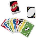 Mattel Games ​Giant UNO Card Game for Kids, Adults & Family Night, Oversized Cards & Customizable Wild Cards for 2 to 10 Players