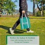 Olsa Giant Tumble Tower 57PCS Wooden Block Stacking Yard Games with Carrying Bag Classic Indoor & Outdoor Games for Adults and Family Party Games for Backyard Lawn Beach Camping (Over 4.2 Ft)