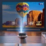 4K Projector with Wifi and Bluetooth, ELEPHAS Outdoor Movie Projector with NETFLIX/Prime Video/YouTube Built-in, 100,000+ Apps Supported, Video Projector Compatible with HDMI/USB/iOS/Android/Windows