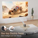 [Electric Focus] GROVIEW Mini Projector, Fully Sealed Portable Projector with Bluetooth, 75% Zoom & Low Noise, Movie Projector for Phone/Laptop/Stick/HDMI/USB