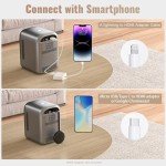 [Electric Focus] GROVIEW Mini Projector, Fully Sealed Portable Projector with Bluetooth, 75% Zoom & Low Noise, Movie Projector for Phone/Laptop/Stick/HDMI/USB