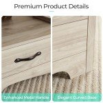 Chic Farmhouse Coffee Table with Storage Drawers