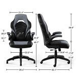 STAPLES Emerge Vortex Bonded Leather Ergonomic Gaming Chair with Lumbar Support, High Back and Adjustable Tilt Lock
