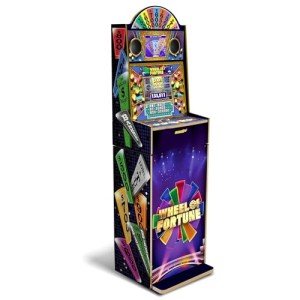 Arcade1Up Wheel of Fortune Casinocade Deluxe Arcade Game 5 Foot Tall Stand Up Cabinet with 8 Inch Dual LCD Screens, Electronic Games for Adults