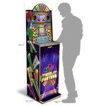 Arcade1Up Wheel of Fortune Casinocade Deluxe Arcade Game 5 Foot Tall Stand Up Cabinet with 8 Inch Dual LCD Screens, Electronic Games for Adults