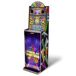 Arcade1Up Wheel of Fortune Casinocade Deluxe Arcade Game 5 Foot Tall Stand Up Cabinet with 8 Inch Dual LCD Screens, Electronic Games for Adults