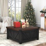 Farmhouse Lift Top Coffee Table with Storage & USB