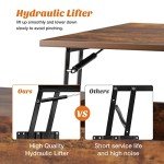 Lift-Top Coffee Table with Hidden Storage, Brown