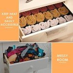 Criusia 3 Pack Sock Underwear Organizer Dividers, 64 Cell Fabric Foldable Cabinet Closet Organizers and Storage Boxes for Storing Socks, Underwear, Ties (16+24+24 Cell, Black)