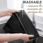 Criusia 3 Pack Sock Underwear Organizer Dividers, 64 Cell Fabric Foldable Cabinet Closet Organizers and Storage Boxes for Storing Socks, Underwear, Ties (16+24+24 Cell, Black)