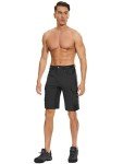 Cycorld Mens-Mountain-Bike-Shorts, Loose Fit with Zippered Pockets, Cycling, Hiking, Cargo, Outdoor Lightweight Shorts (Black, Large)