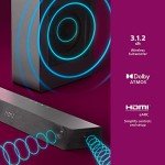 PHILIPS B8507B 3.1-Channel Soundbar with Wireless Subwoofer and Dolby Atmos - Black