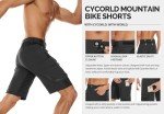 Cycorld Mens-Mountain-Bike-Shorts, Loose Fit with Zippered Pockets, Cycling, Hiking, Cargo, Outdoor Lightweight Shorts (Black, Large)