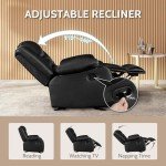 Oversized Faux Leather Rocker Recliner Chair