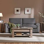 Lift Top Coffee Table with Hidden Storage - Grey