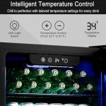 Feelfunn Beverage Refrigerator Cooler - 126 Can Mini Fridge Glass Door for Drinks Soda Beer Wine - Small Refrigerator for Office Bedroom Home Bar, 4 Adjustable Shelves, 3.2 Cu.Ft, Silver