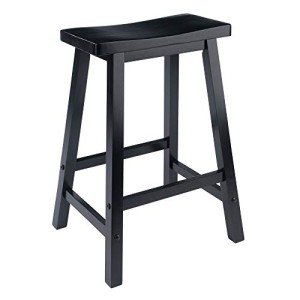 Winsome Satori 24" Black Bar Stool