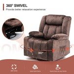 Mancave Heated Massage Recliner Chair with Cup Holders
