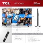 TCL 85-Inch Class S5 4K UHD LED Smart TV with Google TV (85S551G, 2024 Model), Google Assistant Built-in with Voice Remote, Compatible with Alexa, Streaming Television