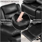 Oversized Faux Leather Rocker Recliner Chair