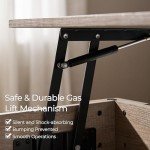 Lift Top Coffee Table with Hidden Storage - Grey