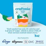 Craftmix Variety Pack, Makes 12 Drinks, Skinny Cocktail Mixers, Mocktails Non-Alcoholic Drinks - Made With Real Fruit - Vegan Low-Carb, Low-Sugar, Non-GMO, Dairy Free, Gluten Free, Easy to Mix
