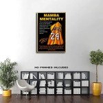 Black Mamba Inspirational Quotes Poster, Black Mamba Mentality Wall Art Decor, Jersey Canvas Art Poster for Man Cave Boys Room Office Decor, A Gift for Dear Basketball Fans, 16"x24" - Unframed